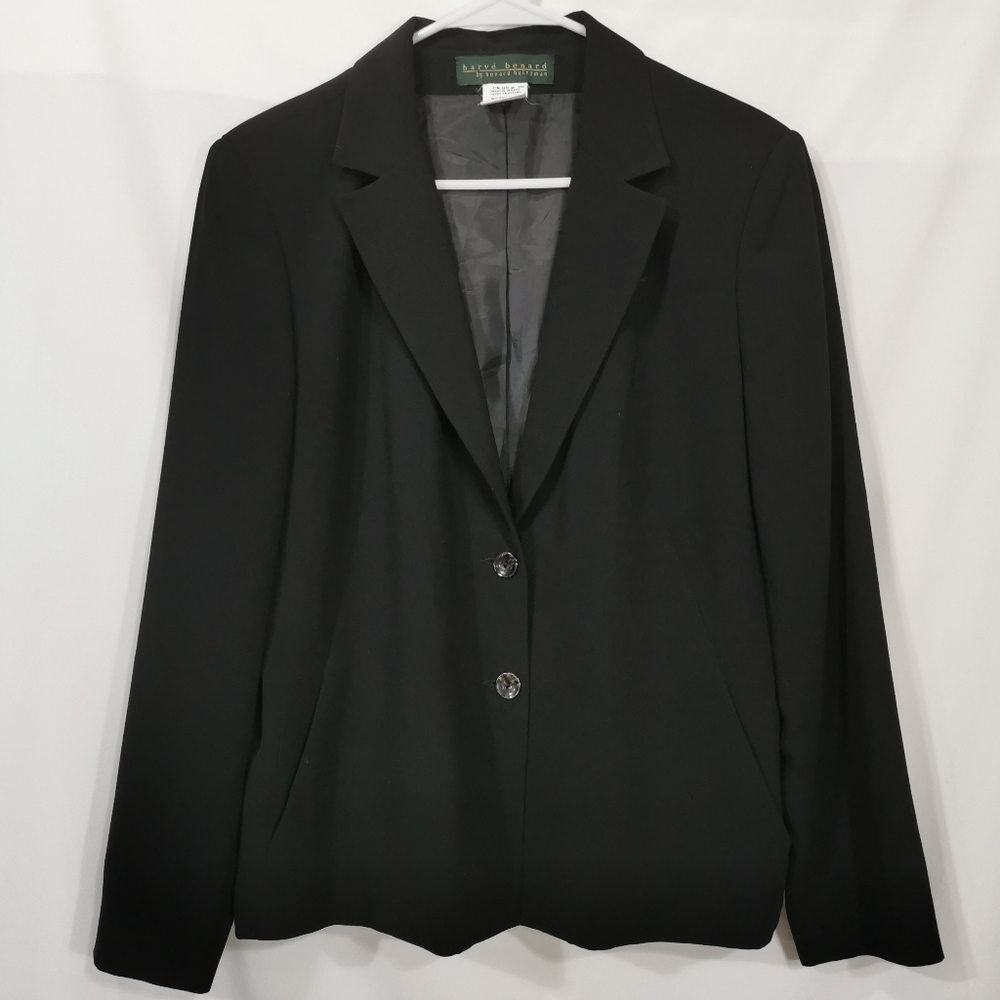 Harve Benard 2-Button Notched Lapel Blazer in Black - Sz 14 Open To Offers